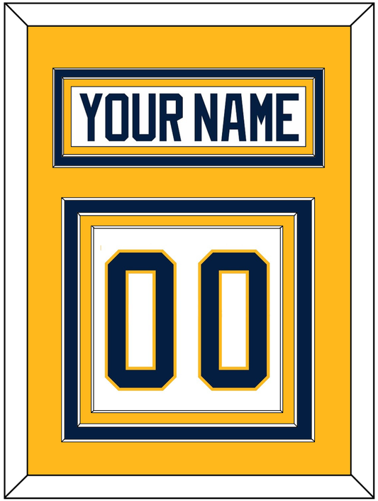 Buffalo Nameplate & Number (Back) - Road White (2010-2020) - Premier Tier 3