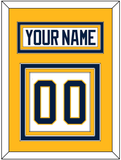 Buffalo Nameplate & Number (Back) - Road White (2010-2020) - Triple Mat 3