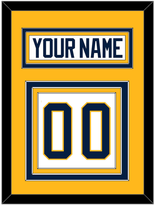 Buffalo Nameplate & Number (Back) - Road White (2010-2020) - Premier Tier 3