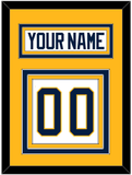 Buffalo Nameplate & Number (Back) - Road White (2010-2020) - Triple Mat 3