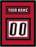 Buffalo Nameplate & Number (Back) - Home White (1996-2006) - Triple Mat 5