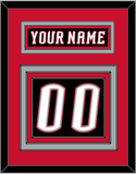 Buffalo Nameplate & Number (Back) - Road Black (1996-2006) - Triple Mat 3