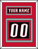 Buffalo Nameplate & Number (Back) - Road Black (1996-2006) - Triple Mat 3