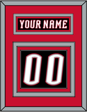 Buffalo Nameplate & Number (Back) - Road Black (1996-2006) - Triple Mat 3
