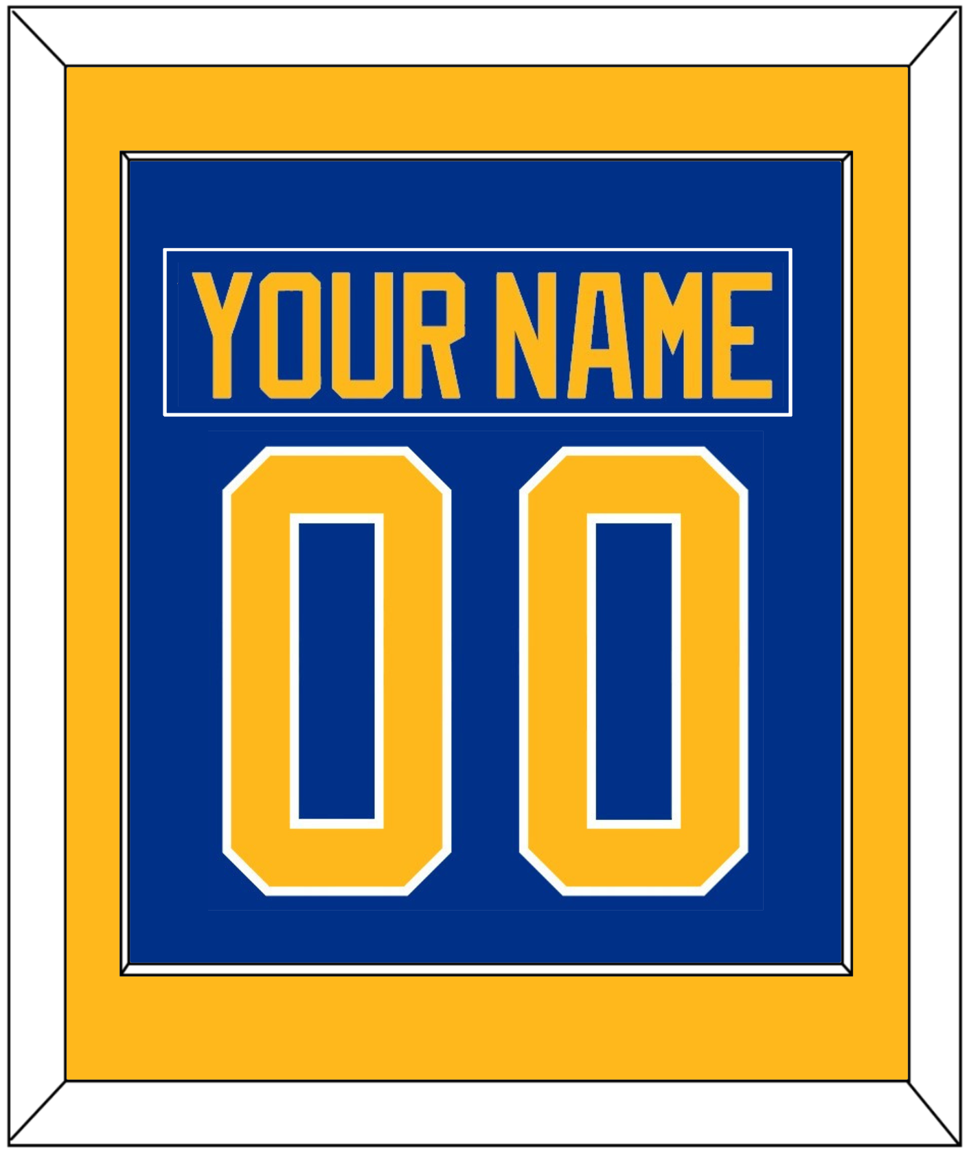 Buffalo Nameplate & Number (Back) Combined - Home Blue - Essential Tier 2