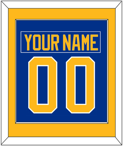 Buffalo Nameplate & Number (Back) Combined - Home Blue - Essential Tier 2