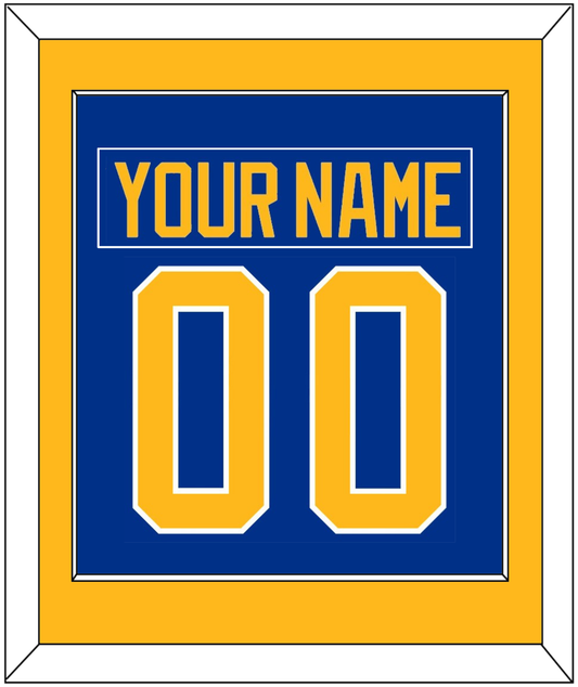 Buffalo Nameplate & Number (Back) Combined - Home Blue - Essential Tier 2