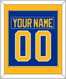 Buffalo Nameplate & Number (Back) Combined - Home Blue - Single Mat 2