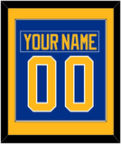Buffalo Nameplate & Number (Back) Combined - Home Blue - Single Mat 2