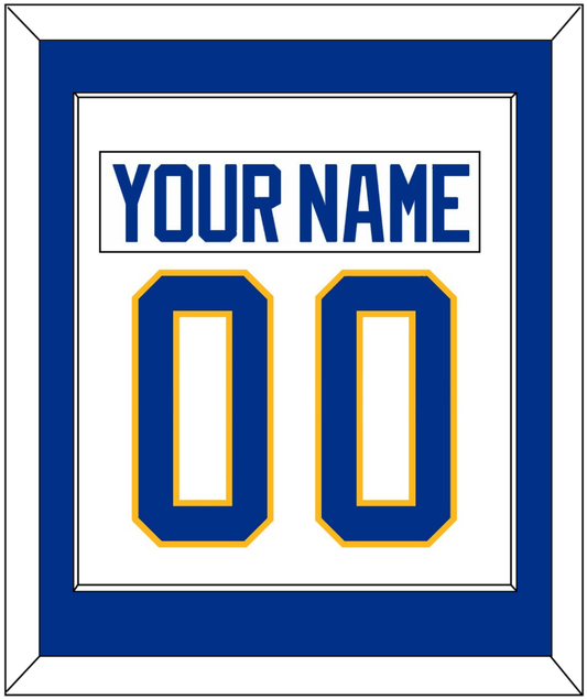 Buffalo Nameplate & Number (Back) Combined - Road White - Essential Tier 1