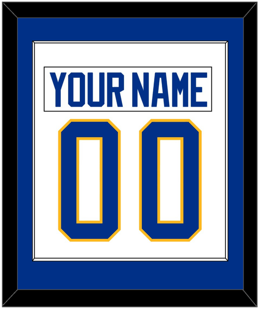 Buffalo Nameplate & Number (Back) Combined - Road White - Essential Tier 1