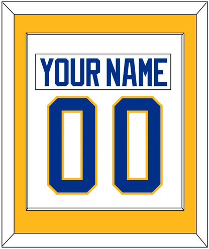 Buffalo Nameplate & Number (Back) Combined - Road White - Essential Tier 2