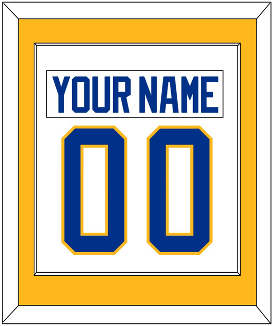 Buffalo Nameplate & Number (Back) Combined - Road White - Essential Tier 2