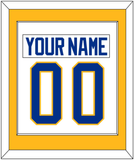 Buffalo Nameplate & Number (Back) Combined - Road White - Single Mat 2