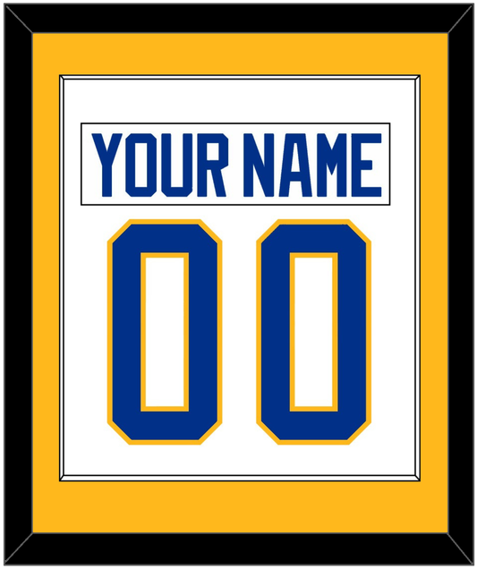 Buffalo Nameplate & Number (Back) Combined - Road White - Essential Tier 2