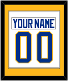 Buffalo Nameplate & Number (Back) Combined - Road White - Single Mat 2