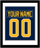 Buffalo Nameplate & Number (Back) Combined - Home Blue (2010-2020) - Single Mat 1