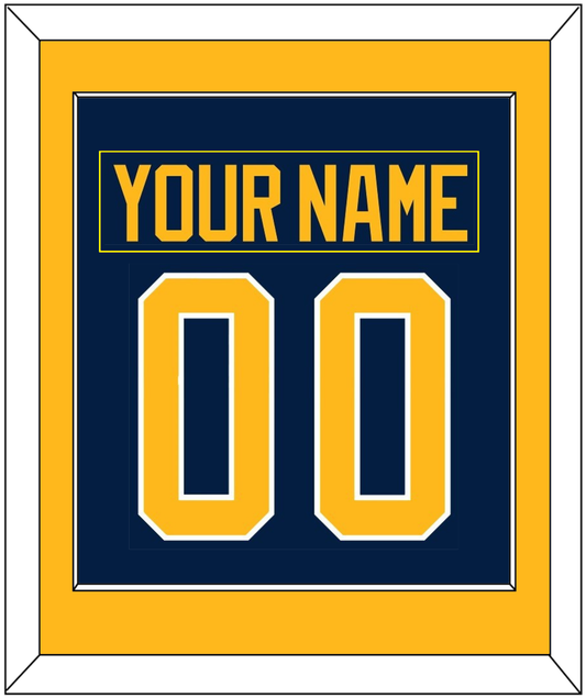Buffalo Nameplate & Number (Back) Combined - Home Blue (2010-2020) - Essential Tier 2
