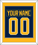 Buffalo Nameplate & Number (Back) Combined - Home Blue (2010-2020) - Single Mat 2