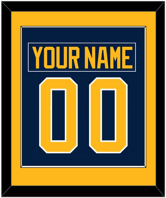Buffalo Nameplate & Number (Back) Combined - Home Blue (2010-2020) - Essential Tier 2