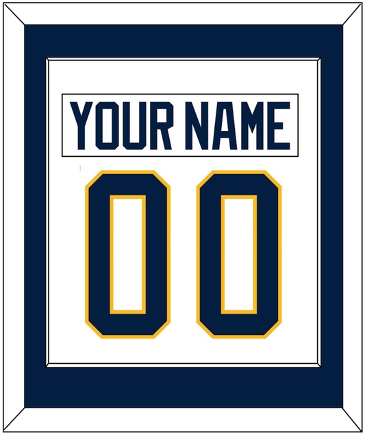 Buffalo Nameplate & Number (Back) Combined - Road White (2010-2020) - Essential Tier 1