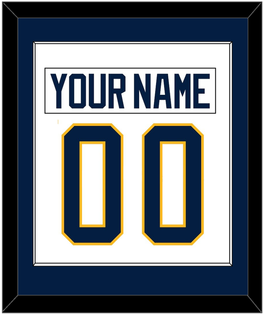Buffalo Nameplate & Number (Back) Combined - Road White (2010-2020) - Essential Tier 1