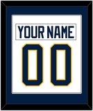 Buffalo Nameplate & Number (Back) Combined - Road White (2010-2020) - Single Mat 1