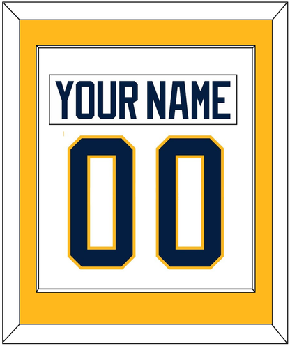 Buffalo Nameplate & Number (Back) Combined - Road White (2010-2020) - Essential Tier 2