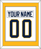 Buffalo Nameplate & Number (Back) Combined - Road White (2010-2020) - Single Mat 2