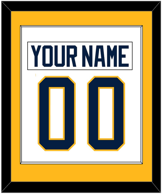 Buffalo Nameplate & Number (Back) Combined - Road White (2010-2020) - Essential Tier 2