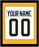 Buffalo Nameplate & Number (Back) Combined - Road White (2010-2020) - Single Mat 2