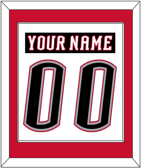 Buffalo Nameplate & Number (Back) Combined - Home White (1996-2006) - Essential Tier 2