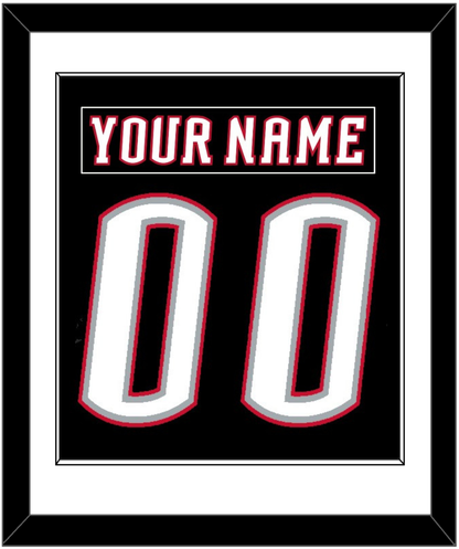 Buffalo Nameplate & Number (Back) Combined - Road Black (1996-2006) - Essential Tier 1