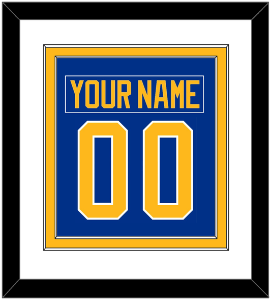 Buffalo Nameplate & Number (Back) Combined - Home Blue - Signature Tier 1