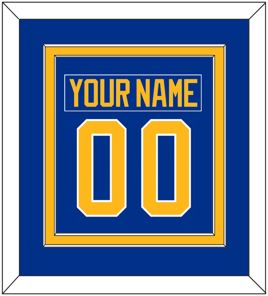 Buffalo Nameplate & Number (Back) Combined - Home Blue - Signature Tier 2