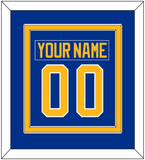 Buffalo Nameplate & Number (Back) Combined - Home Blue - Double Mat 2