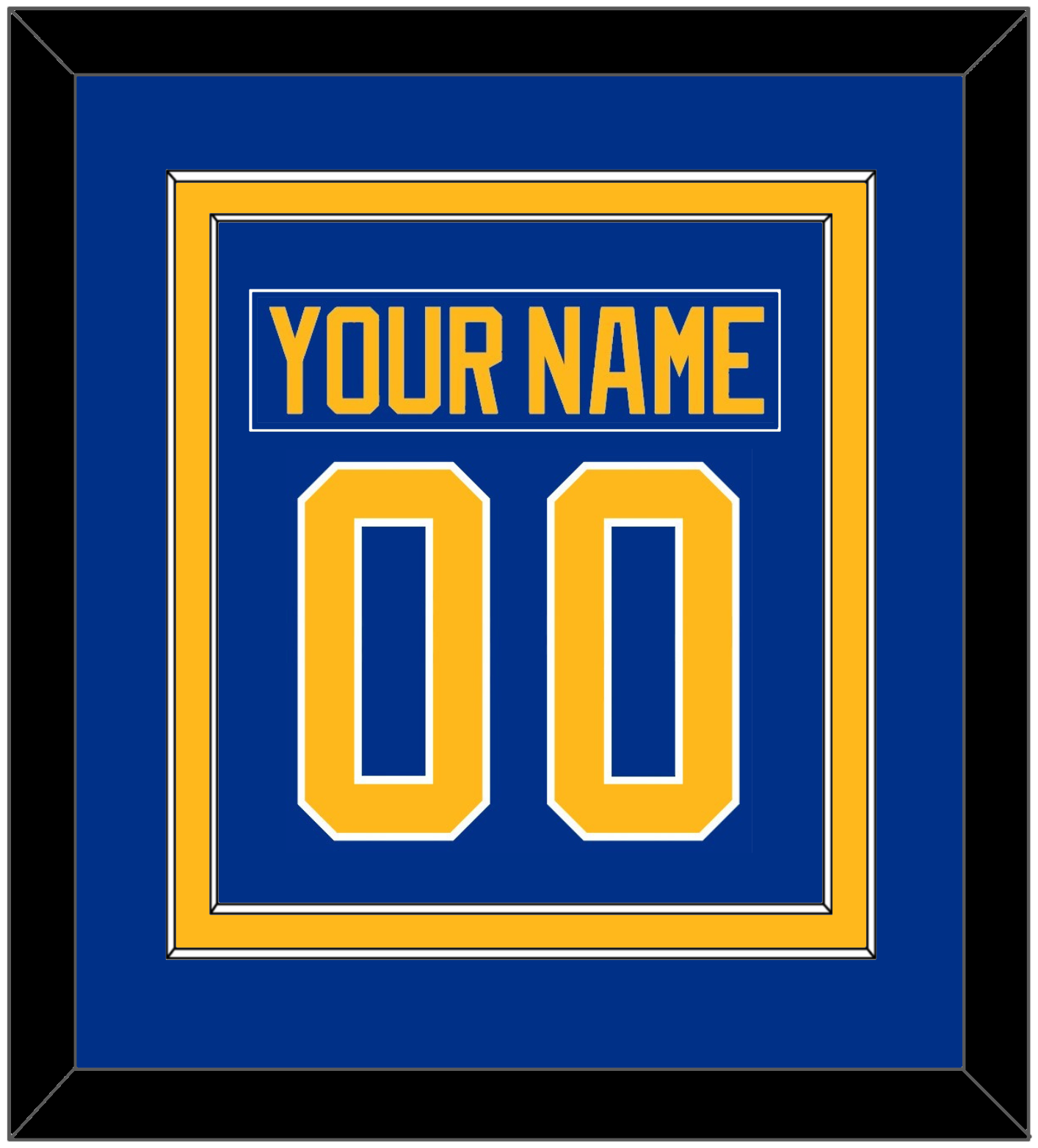 Buffalo Nameplate & Number (Back) Combined - Home Blue - Signature Tier 2