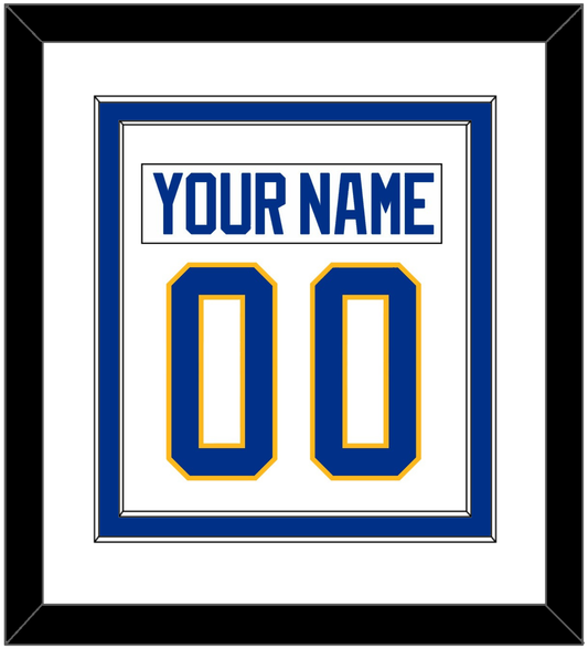 Buffalo Nameplate & Number (Back) Combined - Road White - Signature Tier 1