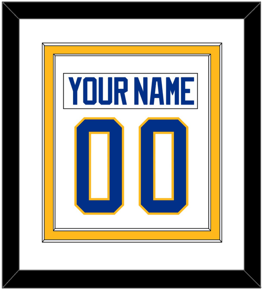 Buffalo Nameplate & Number (Back) Combined - Road White - Signature Tier 2