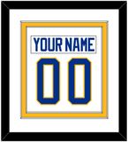 Buffalo Nameplate & Number (Back) Combined - Road White - Double Mat 2