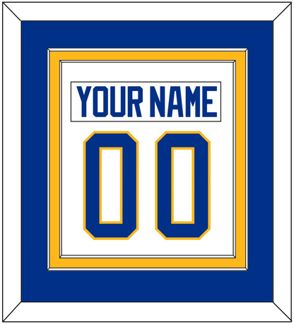 Buffalo Nameplate & Number (Back) Combined - Road White - Signature Tier 3