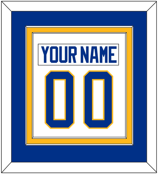 Buffalo Nameplate & Number (Back) Combined - Road White - Signature Tier 3
