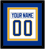 Buffalo Nameplate & Number (Back) Combined - Road White - Double Mat 3