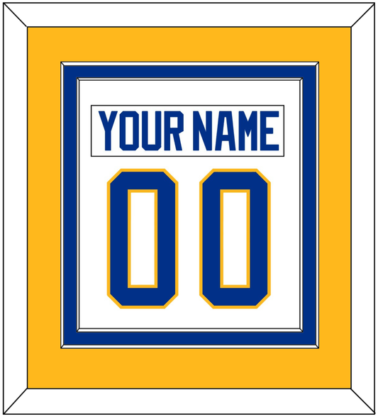 Buffalo Nameplate & Number (Back) Combined - Road White - Signature Tier 4