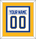 Buffalo Nameplate & Number (Back) Combined - Road White - Double Mat 4