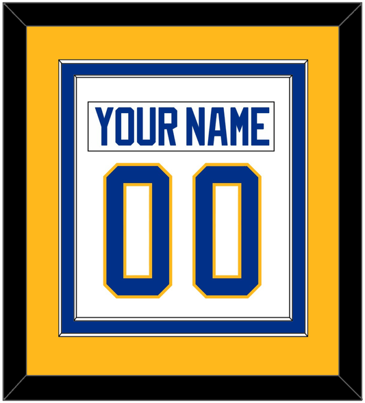 Buffalo Nameplate & Number (Back) Combined - Road White - Signature Tier 4