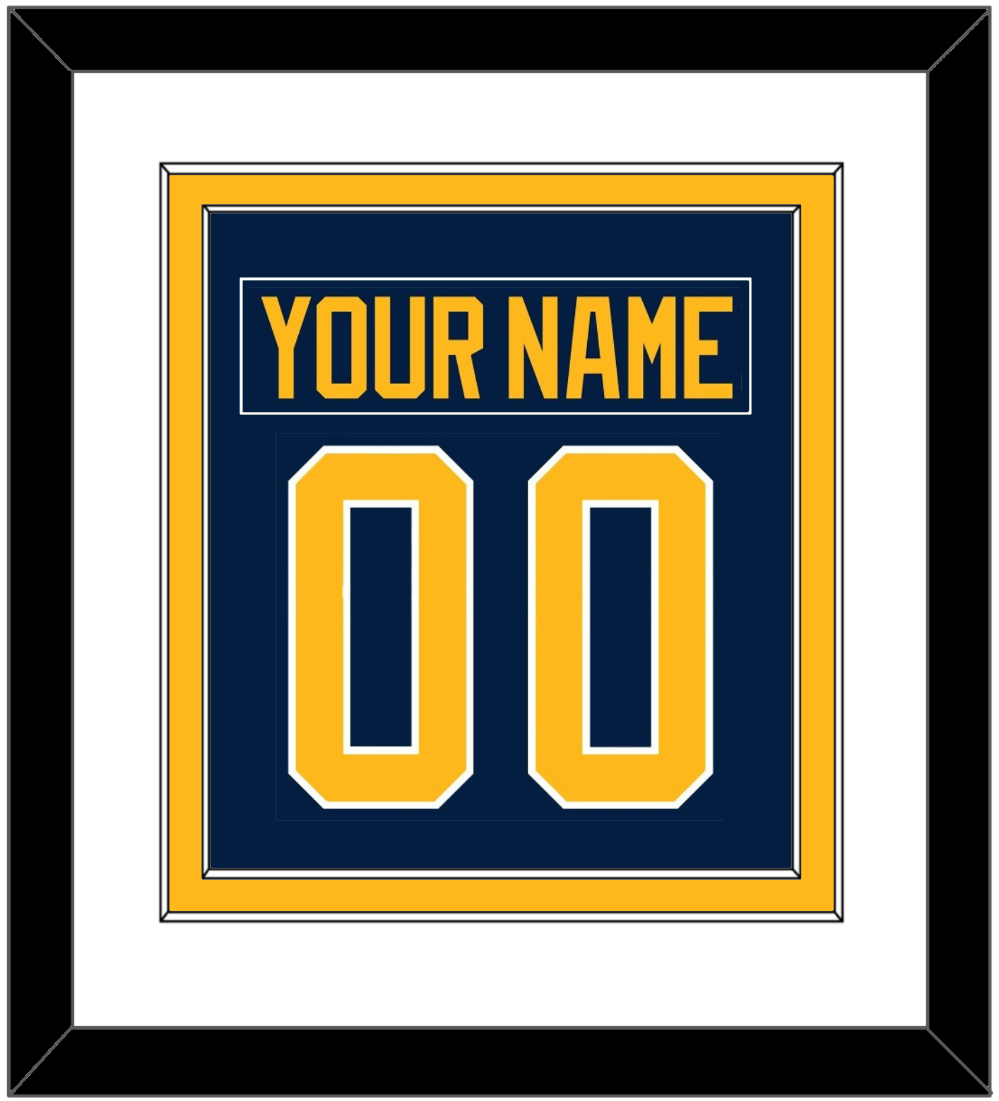 Buffalo Nameplate & Number (Back) Combined - Home Blue (2010-2020) - Signature Tier 1