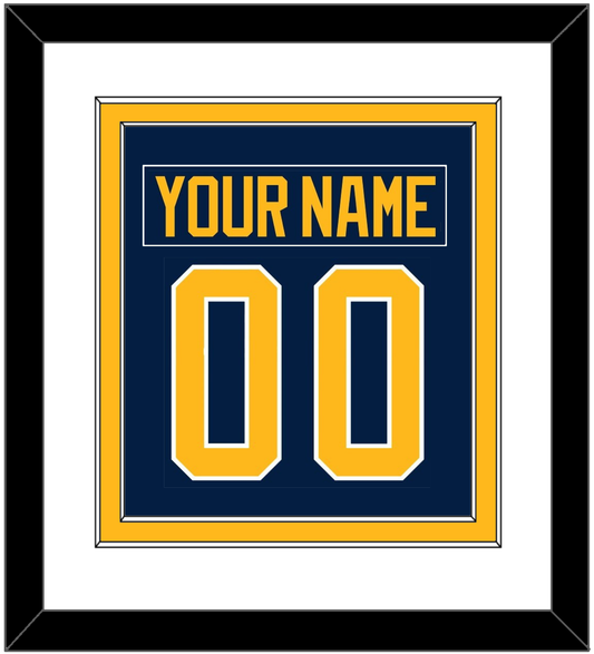 Buffalo Nameplate & Number (Back) Combined - Home Blue (2010-2020) - Signature Tier 1