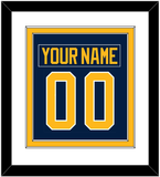Buffalo Nameplate & Number (Back) Combined - Home Blue (2010-2020) - Double Mat 1