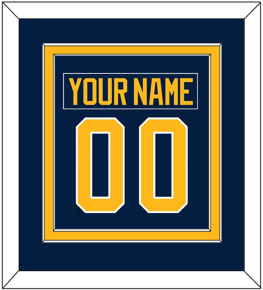 Buffalo Nameplate & Number (Back) Combined - Home Blue (2010-2020) - Signature Tier 2